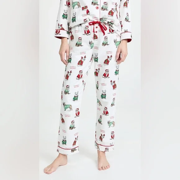 PJ Salvage Women’s Flannel Pajama Bottoms in Ivory, size XS, NWT! - Picture 5 of 11